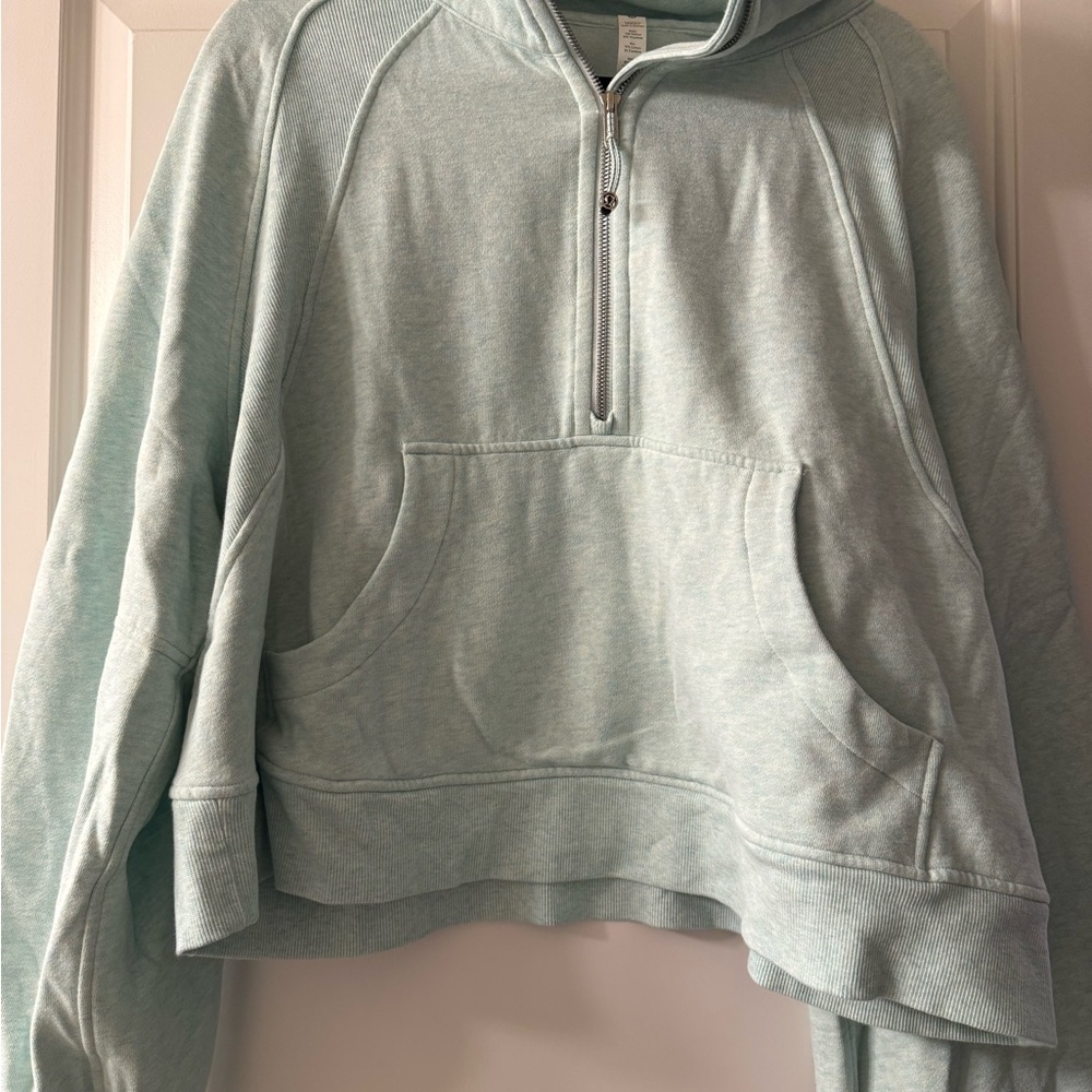 Lululemon Funnel Neck Scuba in Heathered Delicate Mint XL/XXL